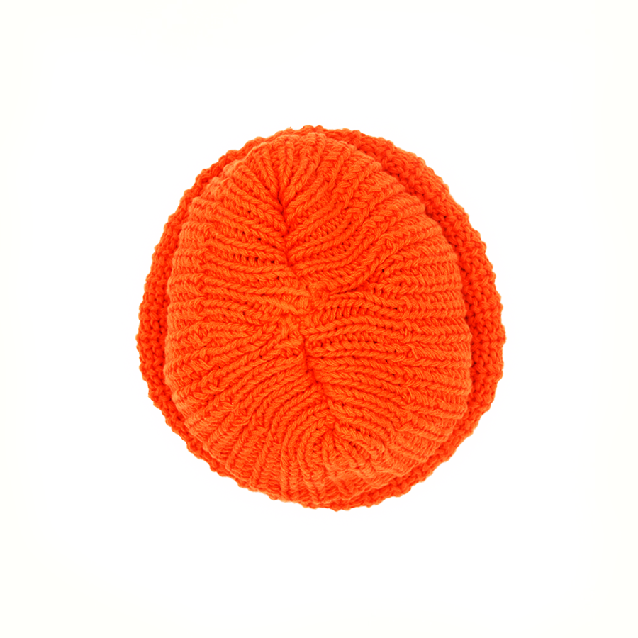 Double Cuff Large Knit Beanie (Citrus)