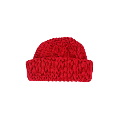 Double Cuff Large Beanie (Zissou Red)