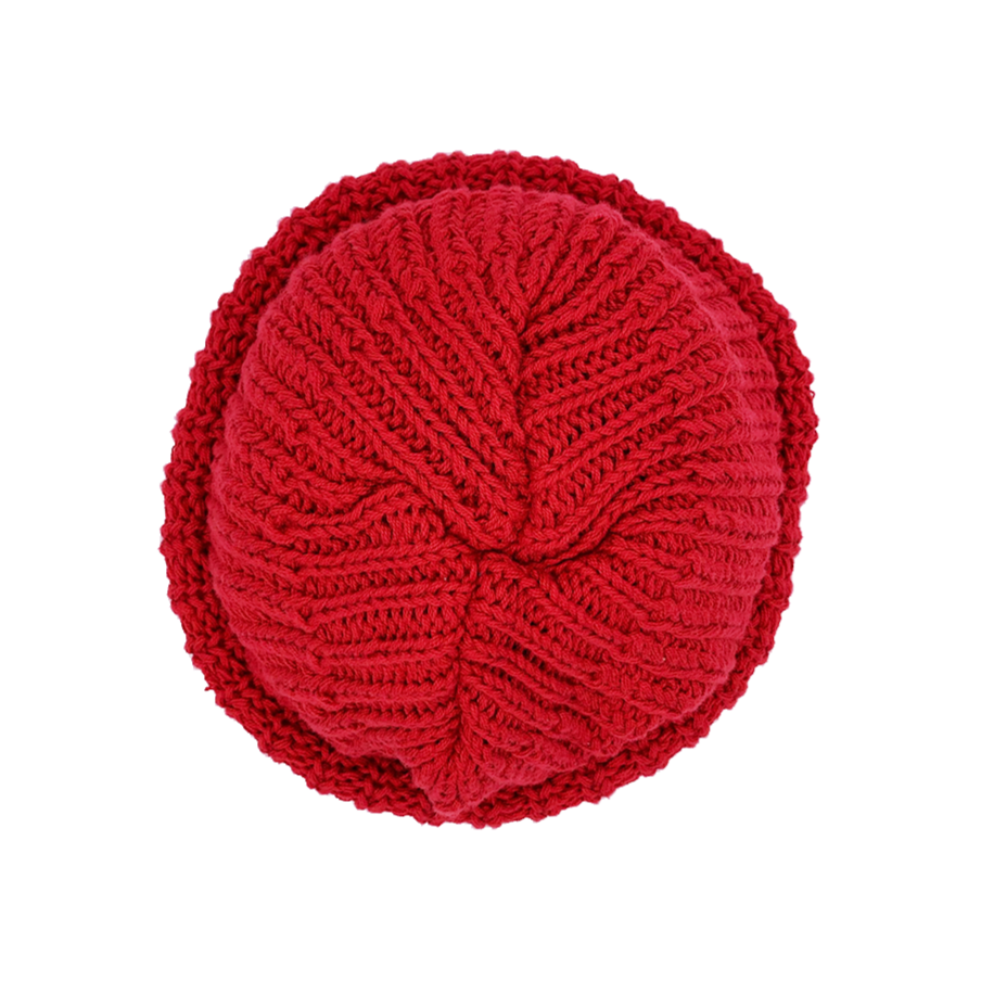 Double Cuff Large Beanie (Zissou Red)